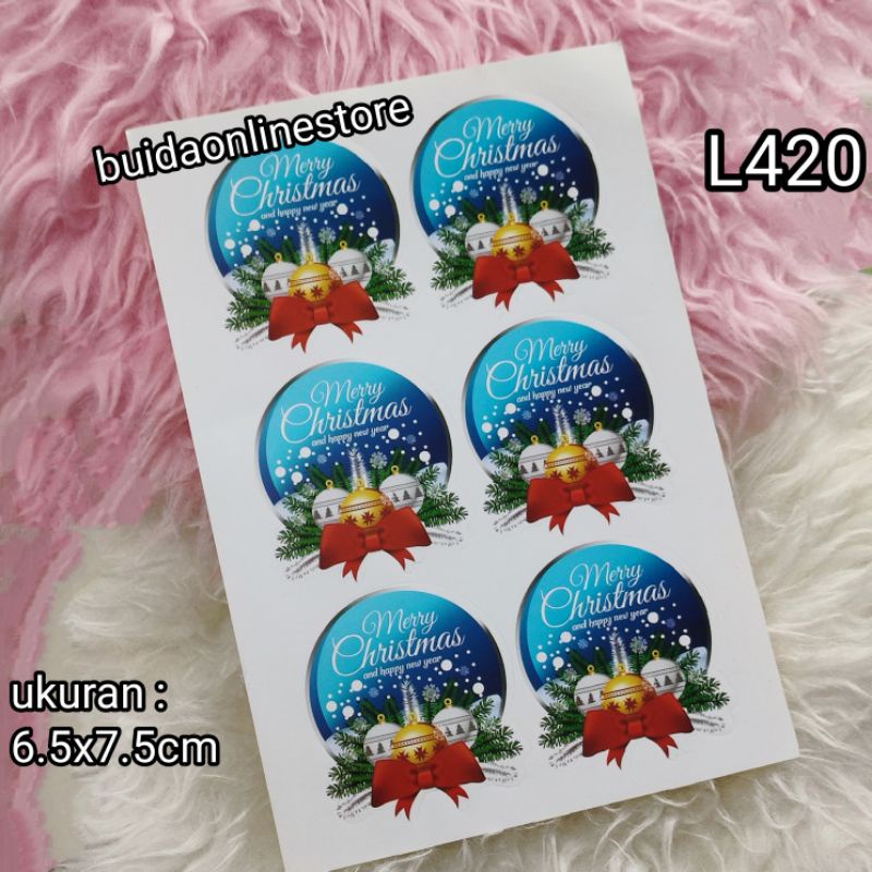

Label Sticker Natal Merry Christmas Stiker Segel Kemasan Packaging Sealer Due Box Kantong Plastik 1 lembar 6 stiker dekorasi hampers parcel hadiah gift kado