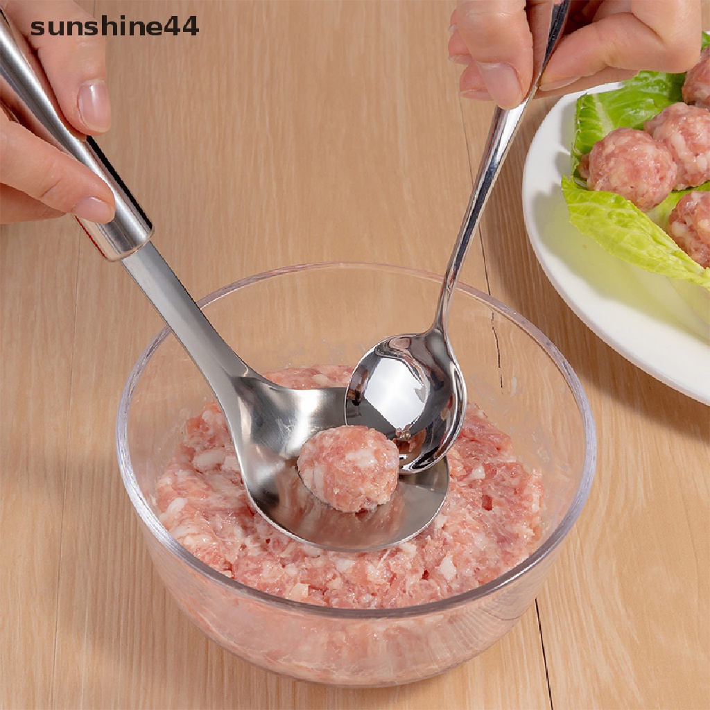 Sunshine Sendok Pembuat Bakso Bahan Stainless Steel Anti Lengket