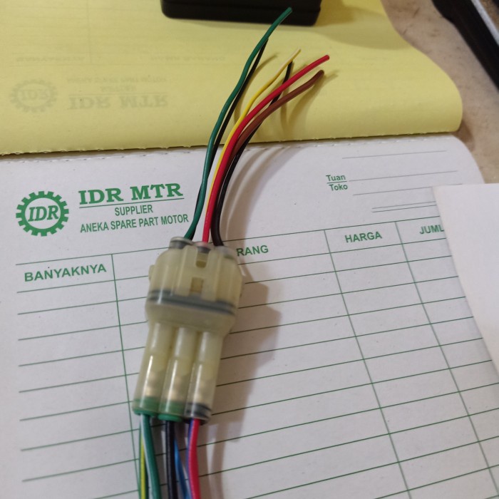 soket socket konektor water proof pin 6 kabel anti air universal motor