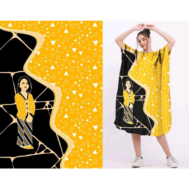 (COD) DASTER LOWO BU TEJO JUMBO MOTIF ANDIN BU TEJO SERIES Ld 150 CM DASTER RAYON BIG SIZE