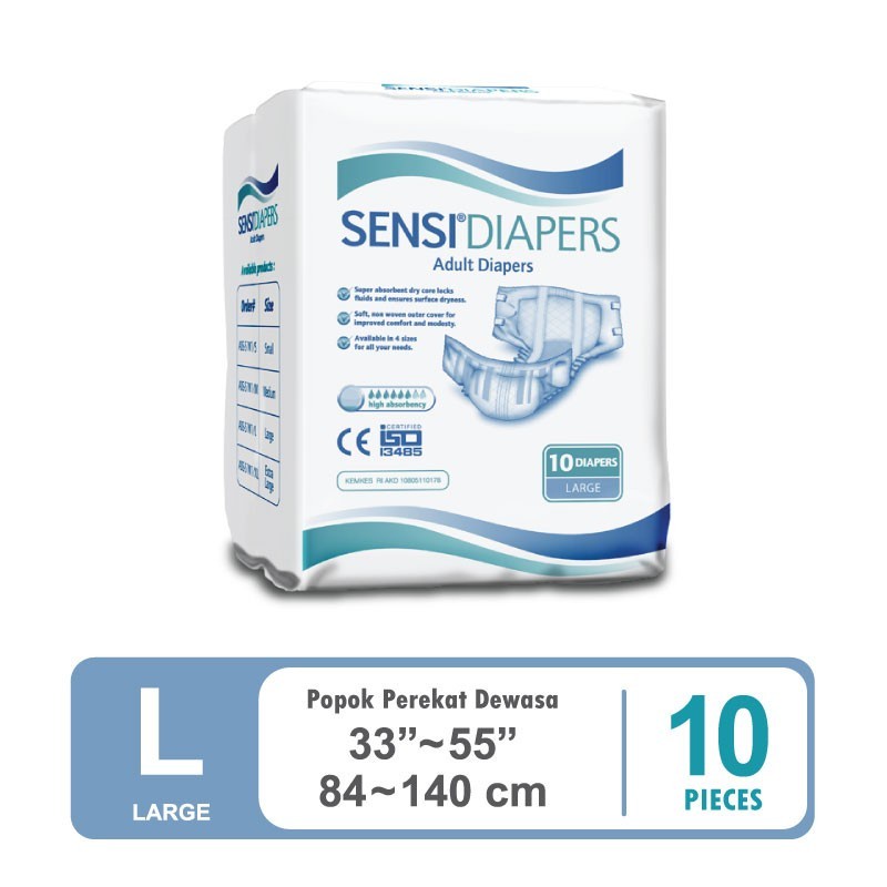 SENSI Adult Diapers | Popok Perekat Dewasa | L10