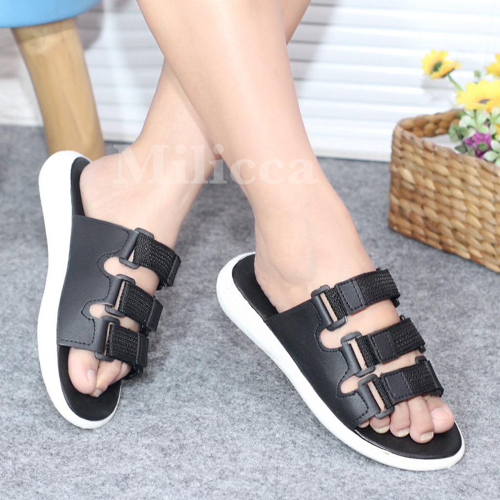 Milicca Sandal Wanita Platform Sandal Kasual Palmera