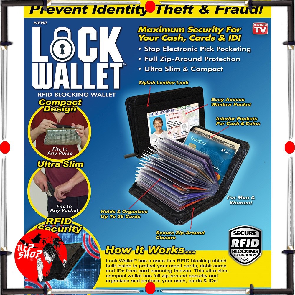 Dompet Wallet Kartu Kredit Secure RFID Blocking