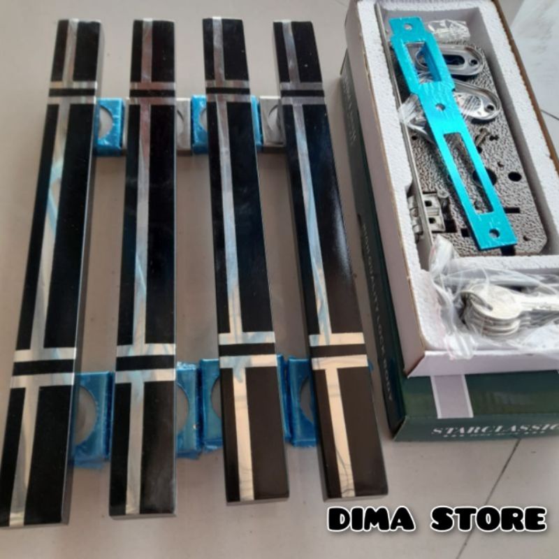 TERBARU Pull Handle Pintu Rumah 60 Cm Minimalis Fullset Pintu Kupu Tarung