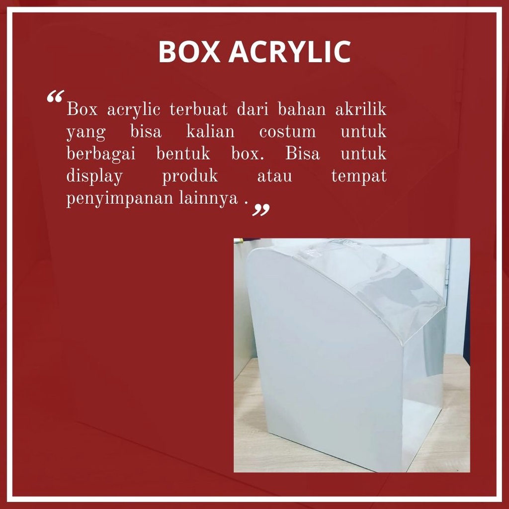 Jual Akrilik Box Akrilik Pembuatan Kotak Bahan Akrilik Shopee Indonesia