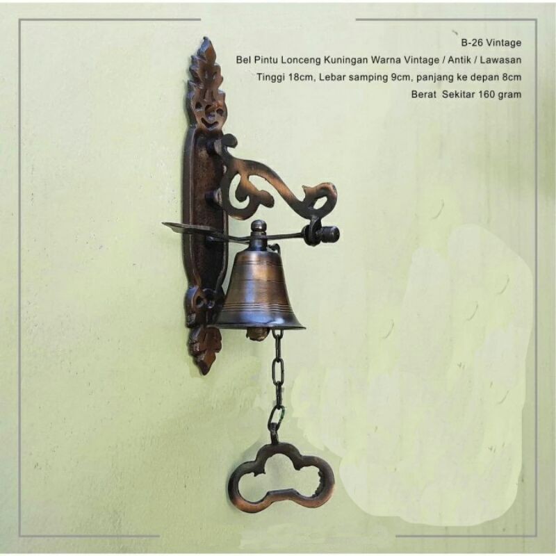 Bel Pintu Lonceng Antik - Bel Kuningan - Lonceng Kuningan - Bel Pagar