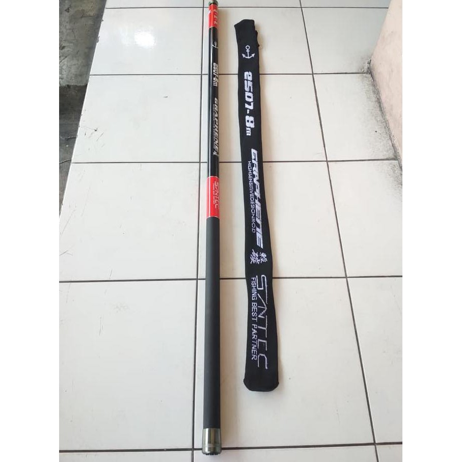 Joran Tegek 8 Meter Santec Graphene 2507 Section 8 Bahan Carbon