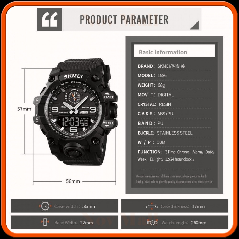 SKMEI Jam Tangan Analog Digital Pria - 1586