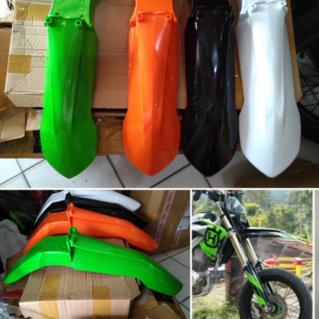 Spakbor Depan Front Fender Model Ktm 85 Supermoto Gtx Custom Klx Crf Dtracker Yz Ktm Shopee Indonesia