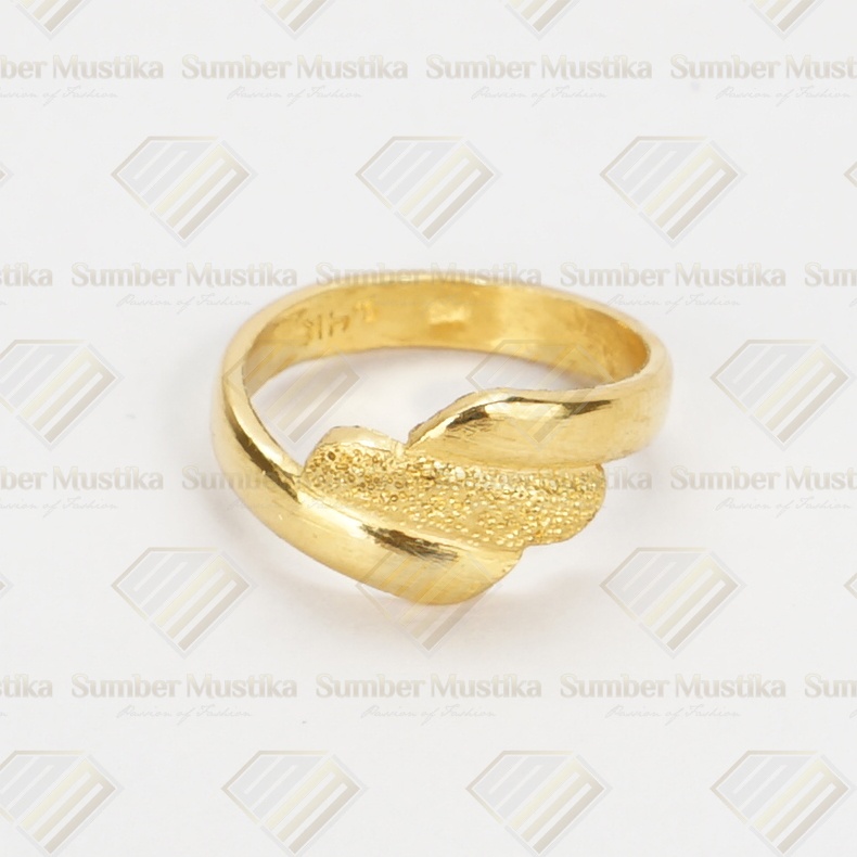 Cincin Emas Model Kipas Doff Mas 24 karat