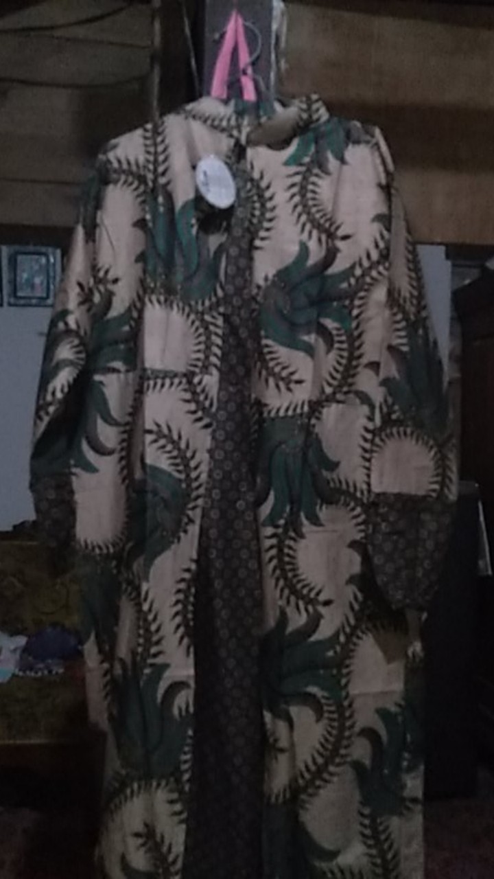 Gamis Batik Manggar, Padi,sekar,cantik,kubis,kipas,daun,kupu