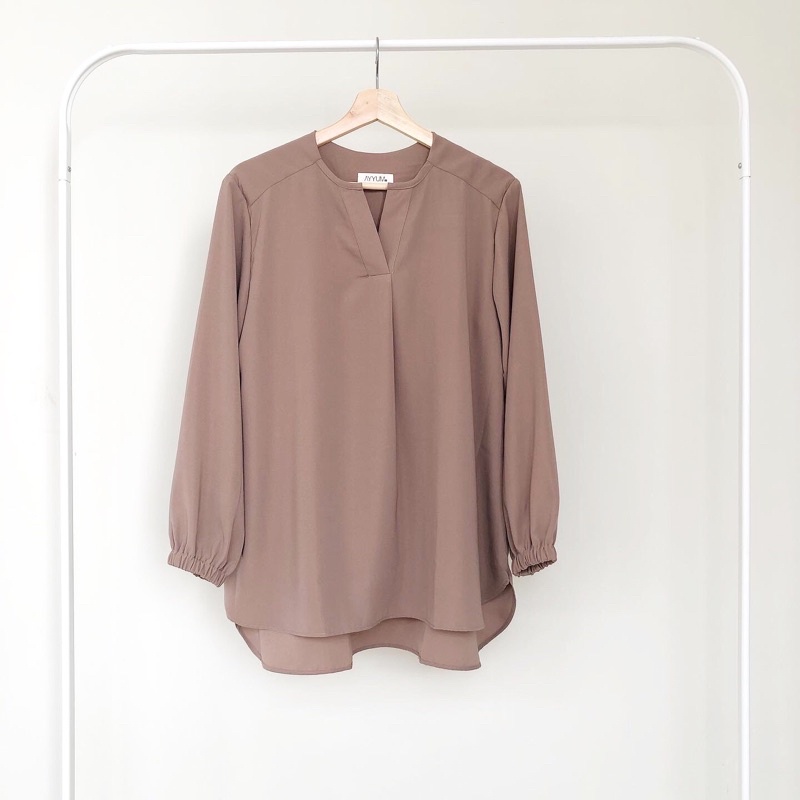 Skipper Blouse + Widepants (dijual terpisah)-Skipper Mocha