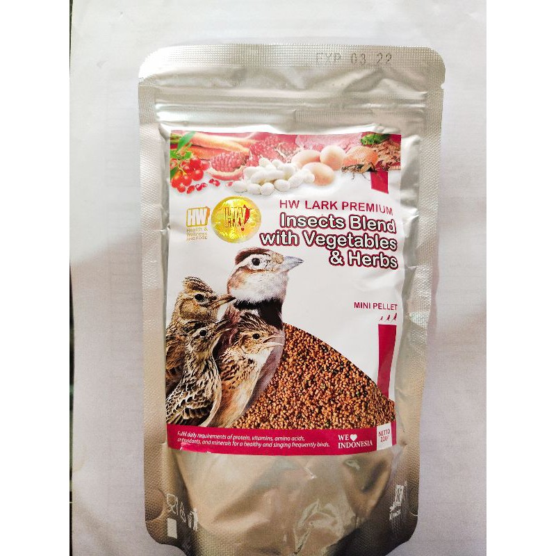 PAKAN BRANJANGAN HW LARK PREMIUM MINI PELET HW BRANJANGAN