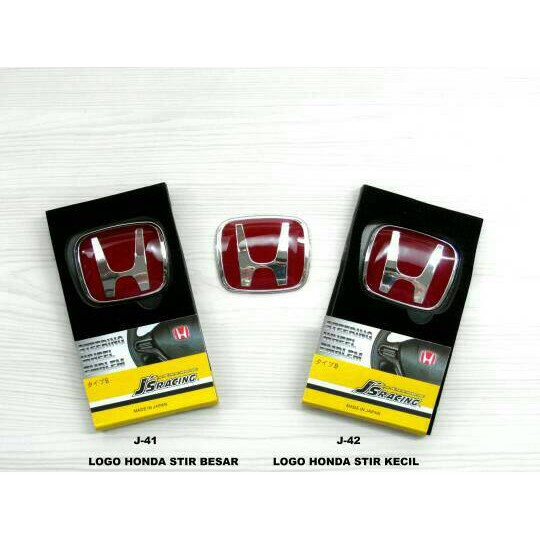 EMBLEM-LOGO STIR HONDA CRV MERAH
