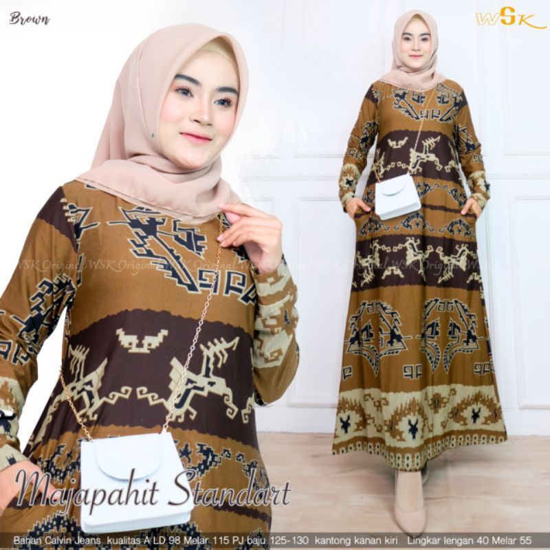 GAMIS MAJAPAHIT WSK CALVIN JEANS PREMIUM HQ MAXY STANDART LD 95-110 JUMBO LD 105 - 125 BAHAN MELAR T