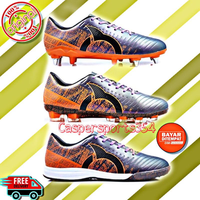 ORTUSEIGHT CATALYST CHYPER FG, IN & SG LIMITED EDITION - Aurora/Ortrange/Black Sepatu Futsal & Bola