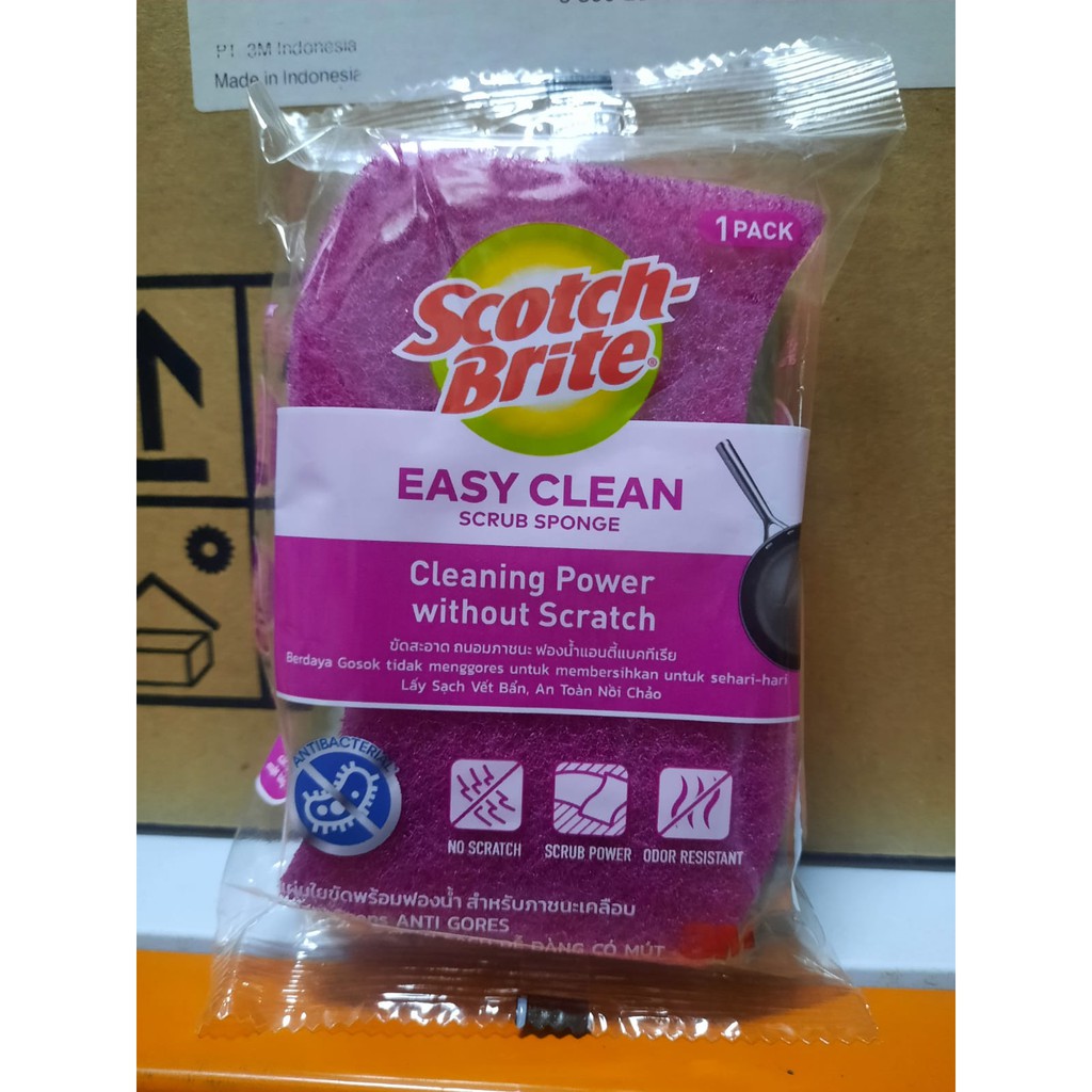 3M Scotch Brite Easy Clean Scrub Sponge (Non Scratch) LAM-std/1-34