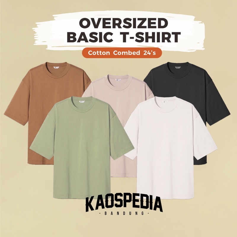 Jual Kaos Oversize Polos Cotton Combed 24s Tebal Premium Kaospedia Bandung Shopee Indonesia 4340