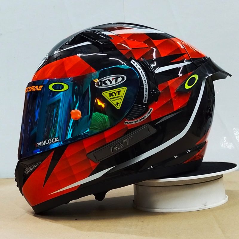 HELM KYT K2R PAKET GANTENG RED BULL(visor iridium) INCLUDE VISOR ORI-Diomond red P.G