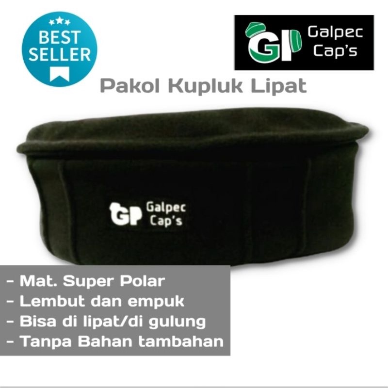 Peci Pakol Lipat Black Edition/ peci afgan / peci lipat/ peci pakol hitam/ peci arab/ kupluk / topi