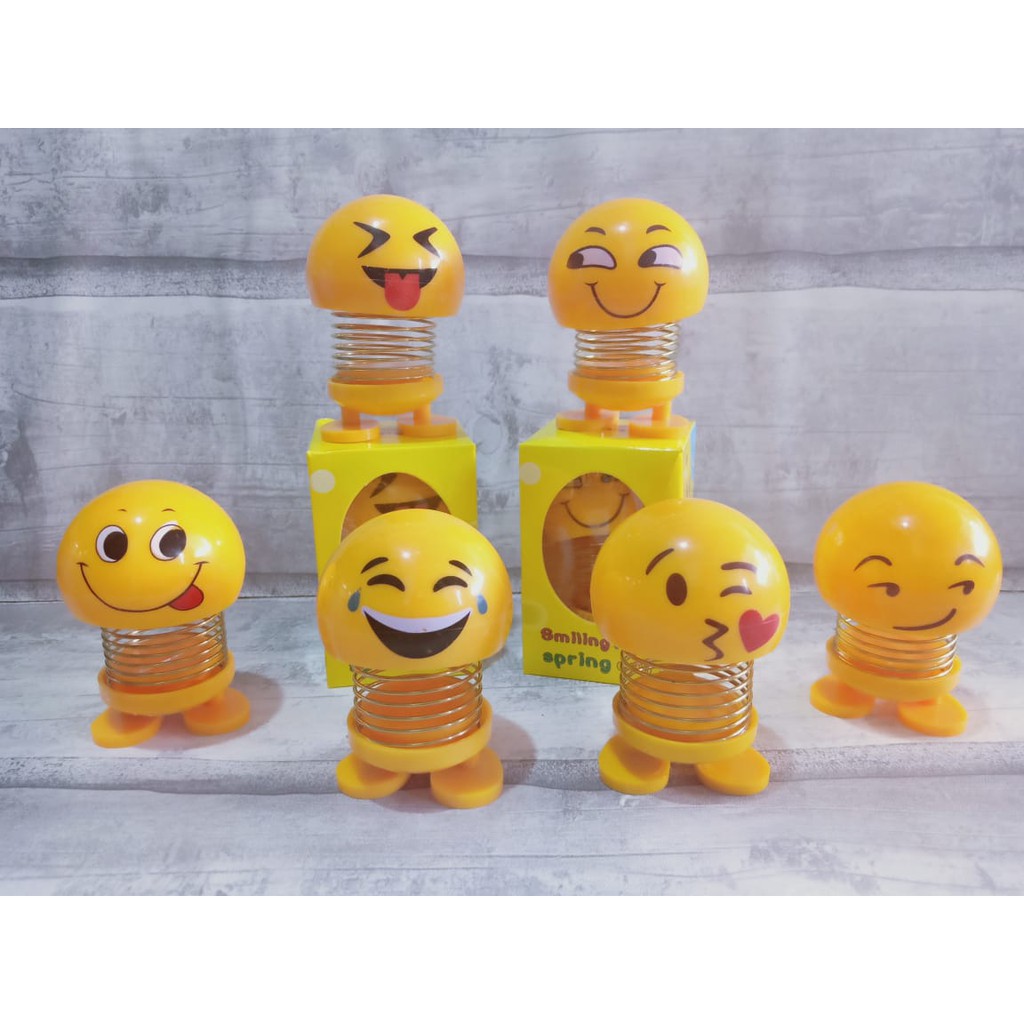 [ Cinicini ] Boneka Per emoji Kuning Non Led Boneka Per Asemble Goyang Warna