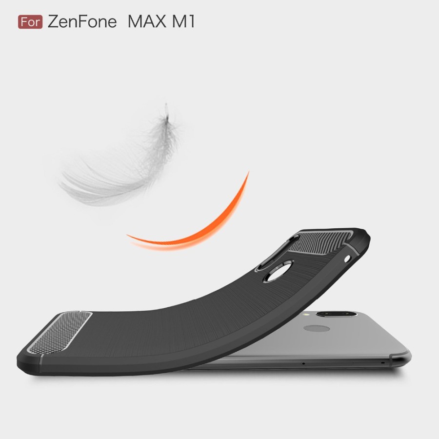 CASE SLIM FIT CARBON IPAKY ASUS ZENFONE MAX M1 ZB555KL SOFTCASE - FA