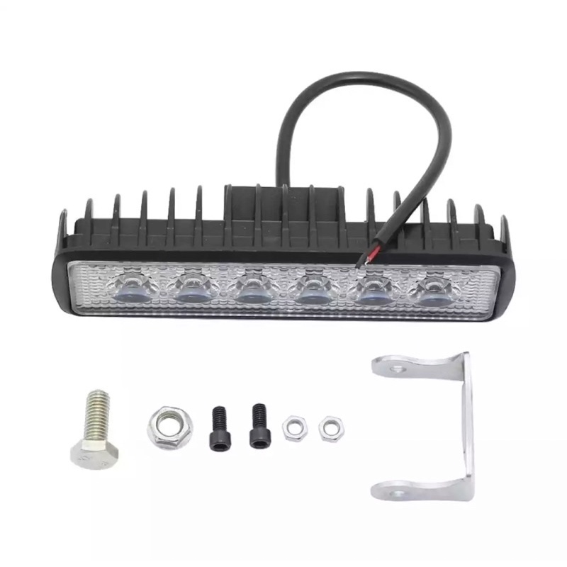 lampu 6 mata ledbar universal 18 wat