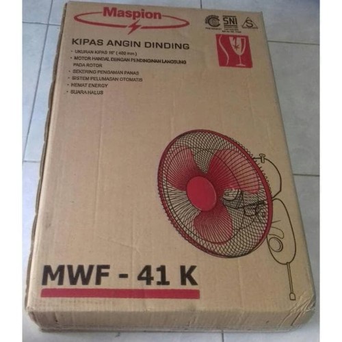 MASPION MWF 41 K KIPAS ANGIN / WALL FAN 16 INC / PROMO MWF41K MANTAP