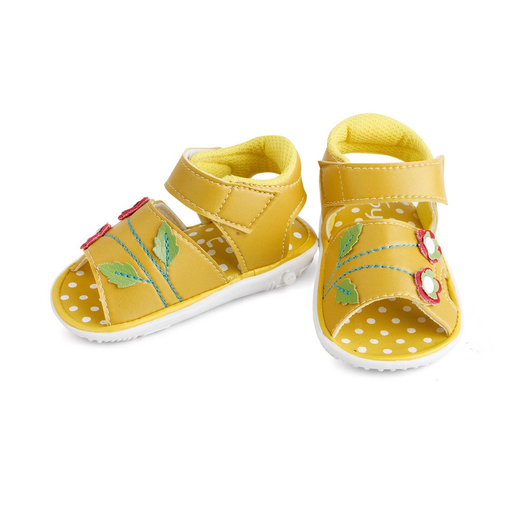 sandal anak cewek warna kuning untuk usia 1 2 tahun JB02