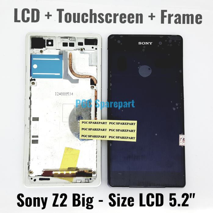 Lcd Touchscreen+Frame 5.2" Sony Xperia Z2 Big D6502 D6503 D6543 So-03F - Hitam F2B4