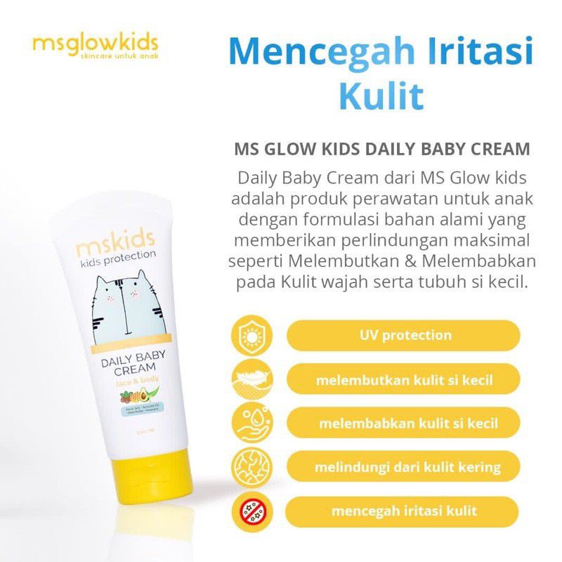 Ms Glow Paket Kids | Kids Daily Cream | Kids Shampo | Kids Body Wash