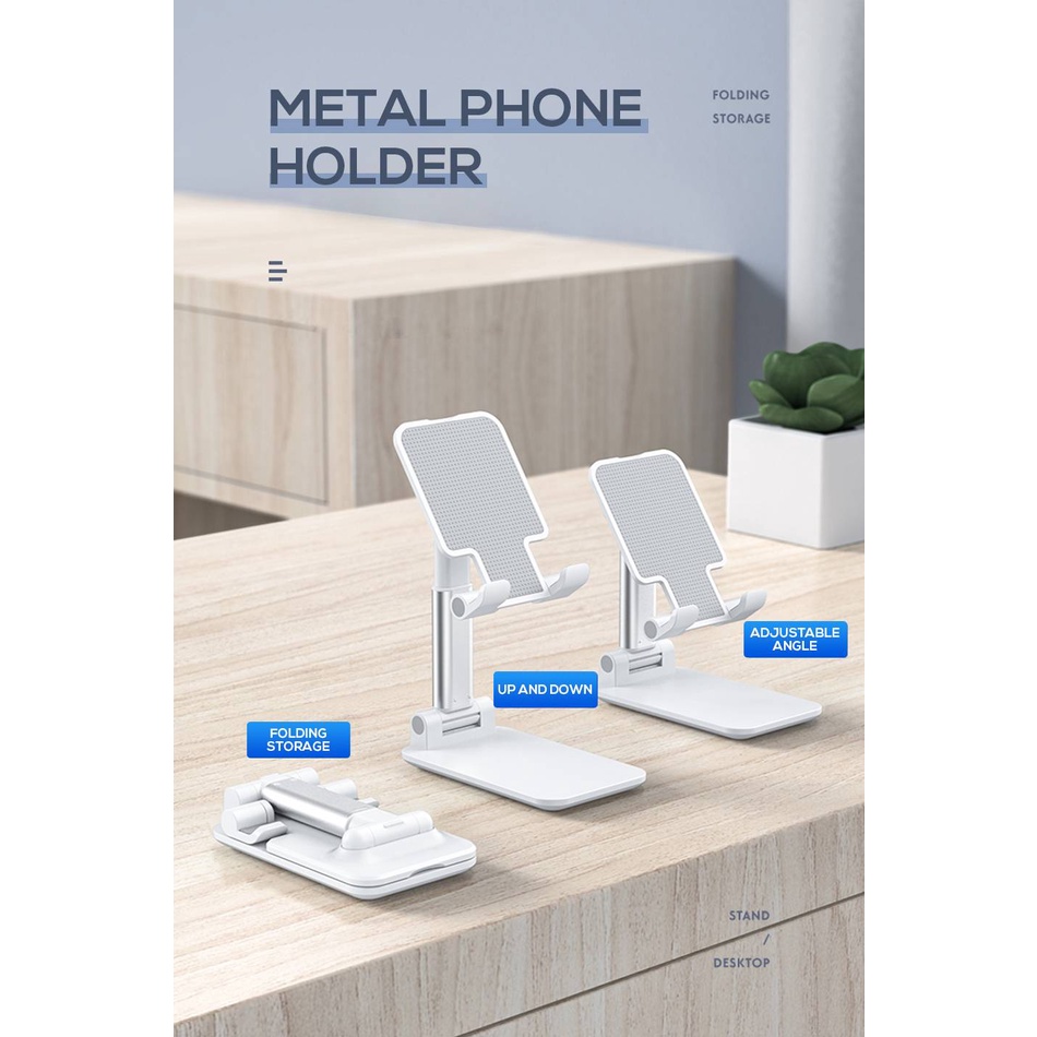 Stand Holder Handphone / Tablet Universal Adjustable Untuk Iphone / Ipad / Xiaomi