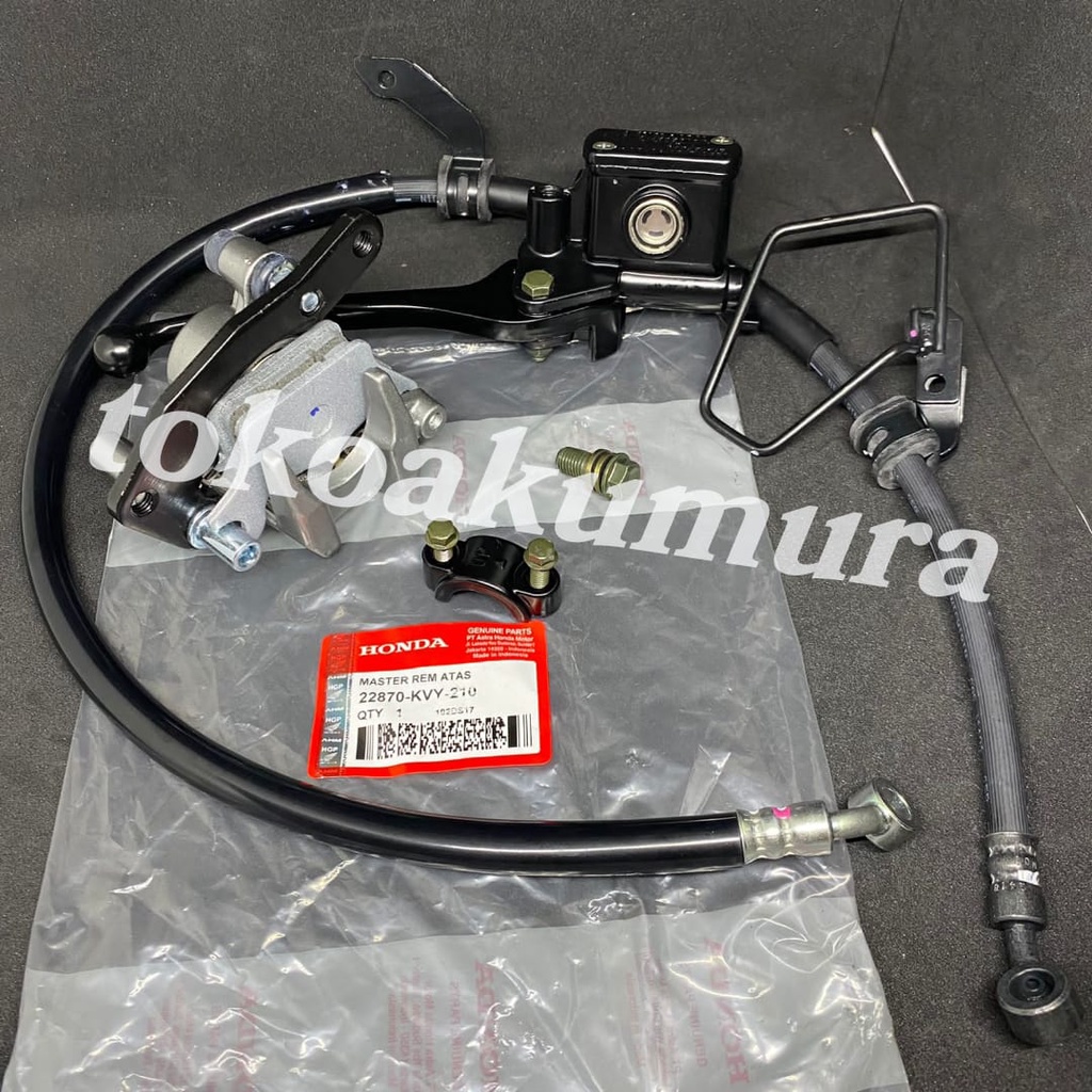 master rem atas HITAM plus kaliper cakram depan SILVER beat karbu vario lama vario karbu scoopy karbu