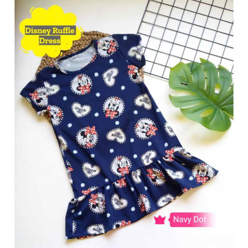 DRESS MODEL DISNEY RUFFLE BAGUS & CANTIK