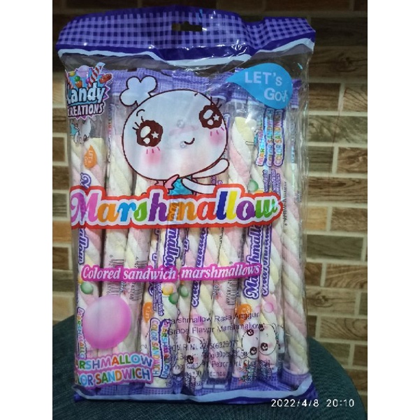 Marsmellow kepang  Panjang Isi 30 Pcs
