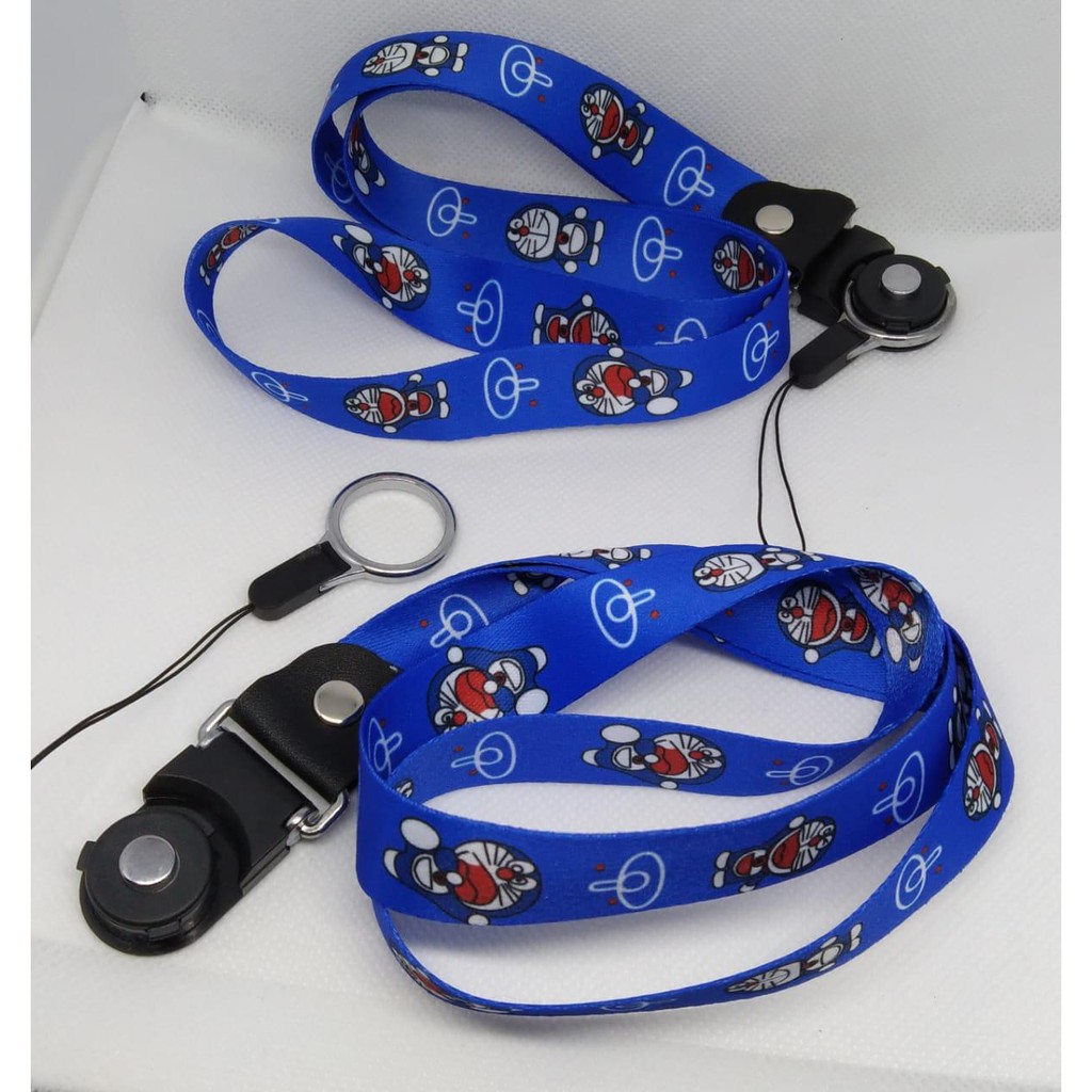 Tali gantungan Hp Motif Doraemon Biru Tua New