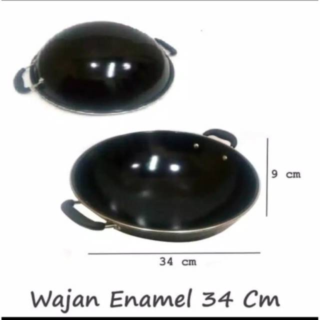 WAJAN ENAMEL ANTI GORES  34 CM