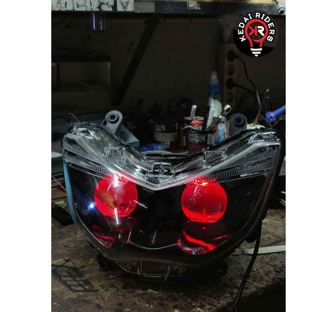 Headlamp Nmax Projie Pajero Dakkar Original sudah Termasuk Headlamp Ori second