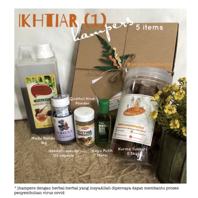 

Hampers Herbal IKHTIAR (untuk membantu penyembuhan covid)