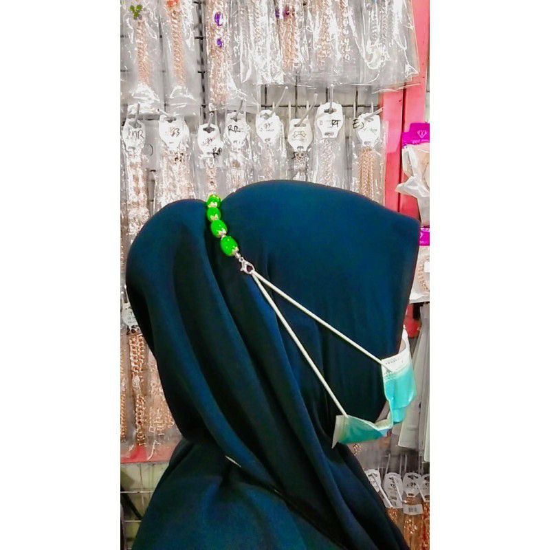 konektor jilbab// konektor masrker //kalung jilbab//satu set perhiasan jilbab//stap masker