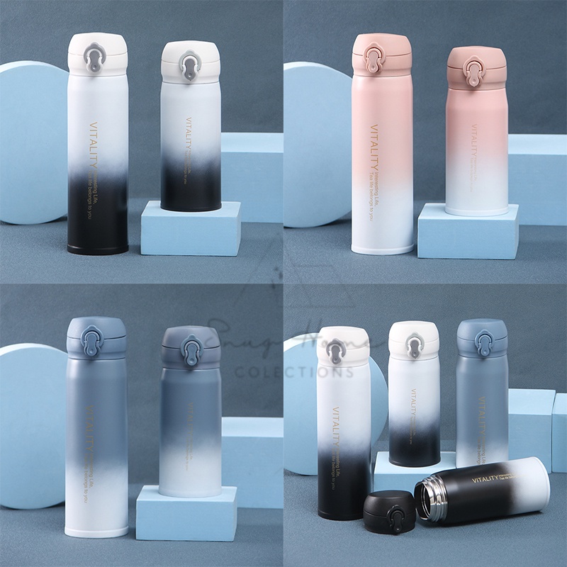 SHC - Botol Tumblr Botol Termos Stainless Steel Dengan Warna Gradasi Lucu COD