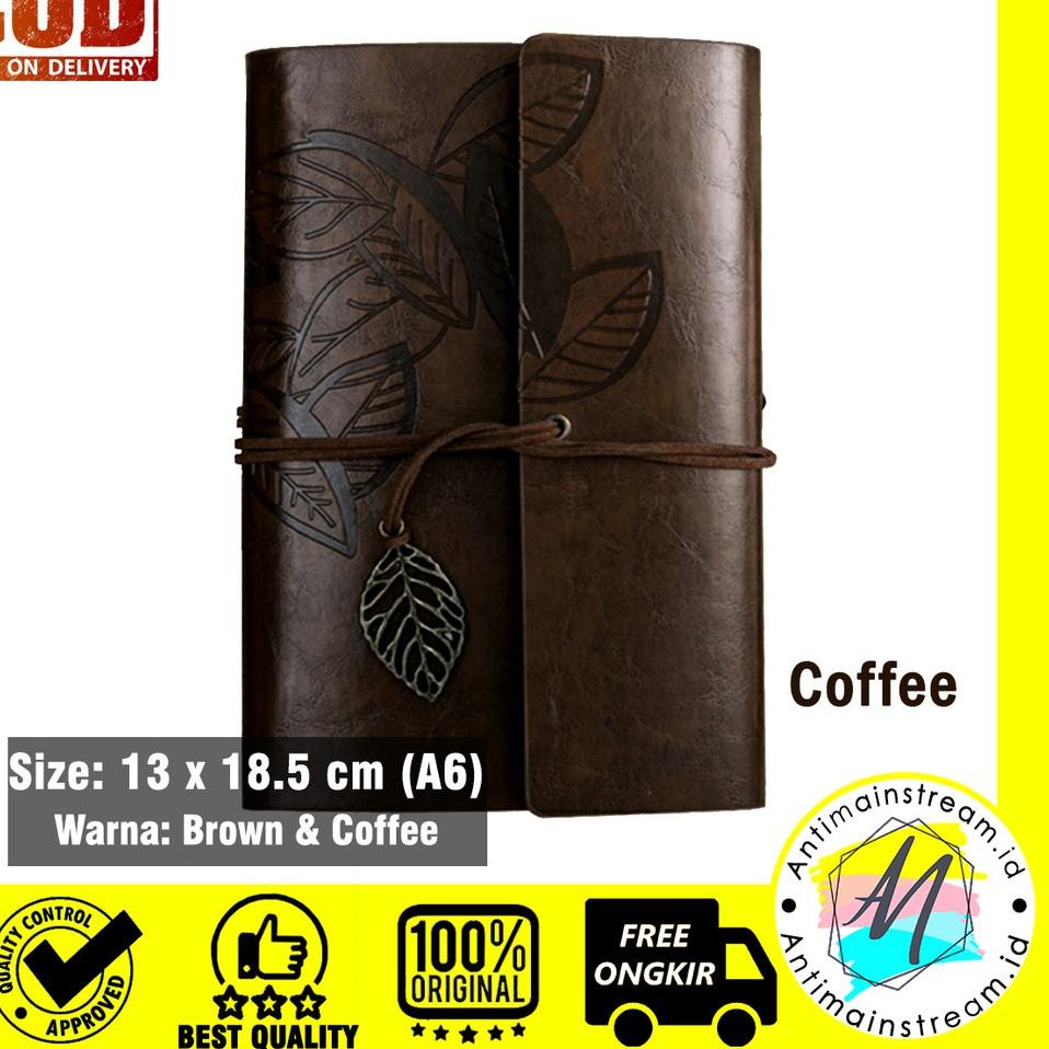 

Ready Stock (Bisa Custom Nama/ Logo) Buku Catatan Binder Kulit Retro Leaf Kertas A7 - Buku Agenda Jurnal Kulit A7 ™➧ ←