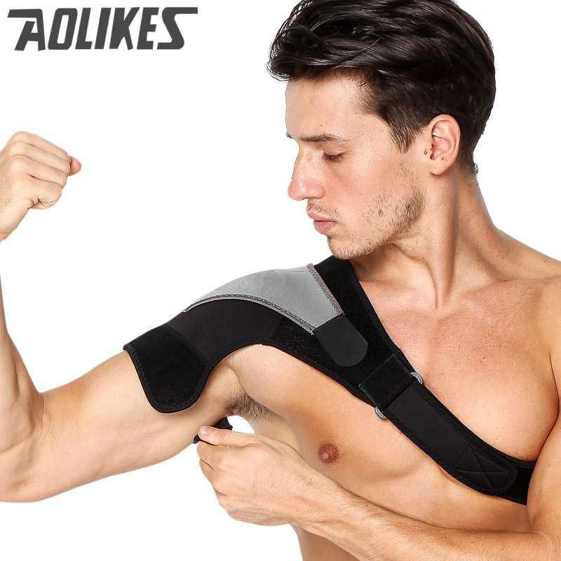 AOLIKES Back Shoulder Support Brace Guard Wrap Belt Fitness - HJ-1697