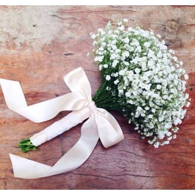 Buket bunga wedding baby breath