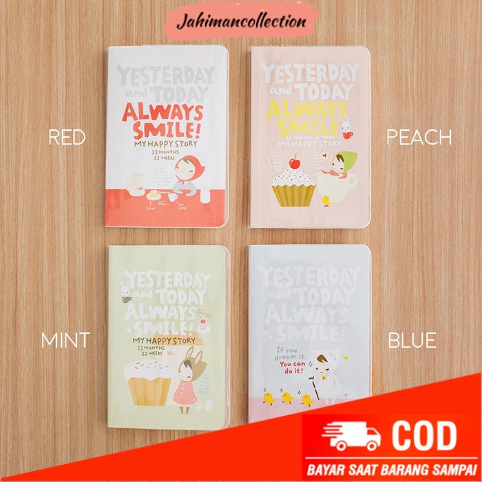 

✨ BISA COD ✨ Always Smile Everyday Organizer / Buku Tulis / Buku Catatan - BLUE