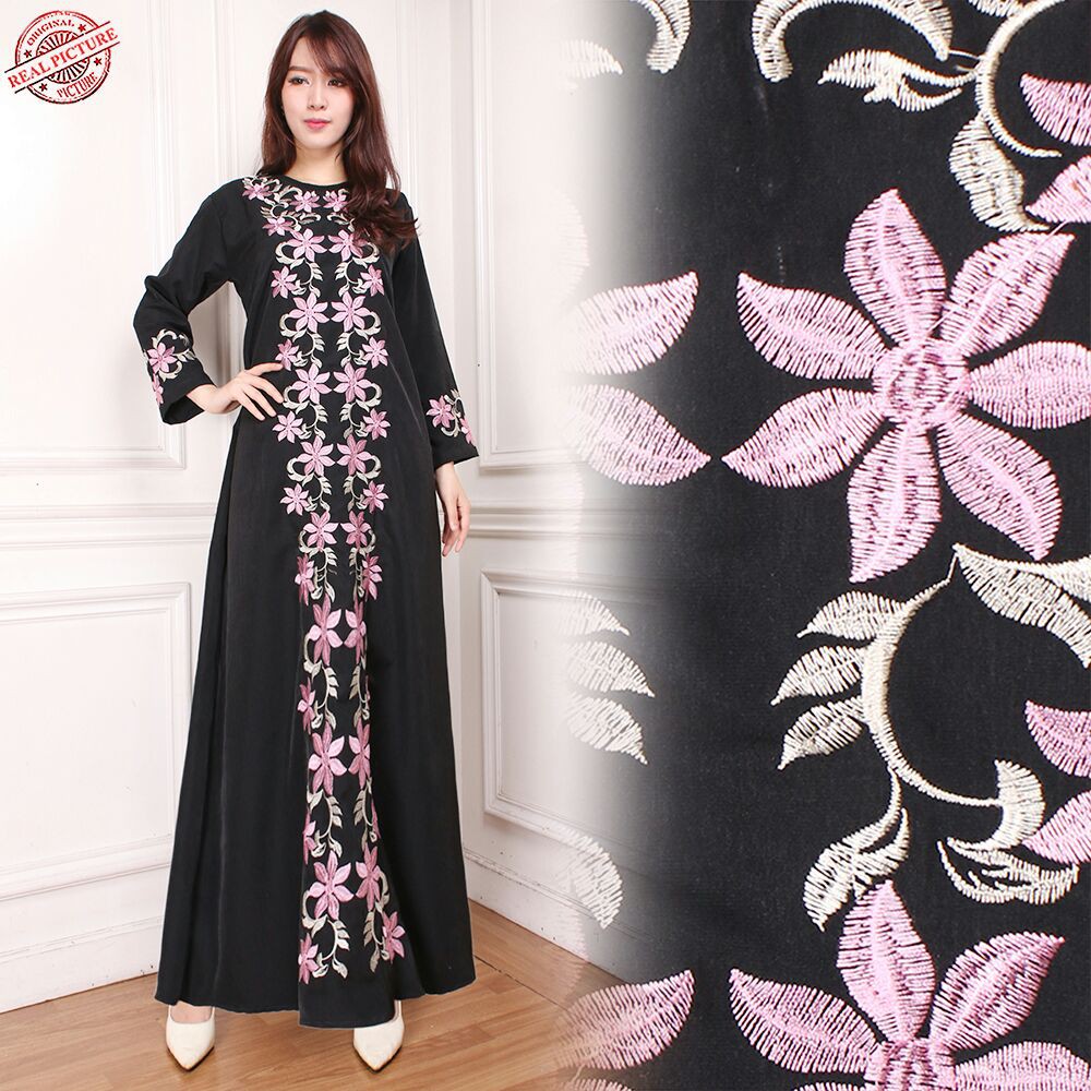 SB Collection Dress Maxi Tika Gamis Casual Muslim Longdress Batik Terusan Wanita