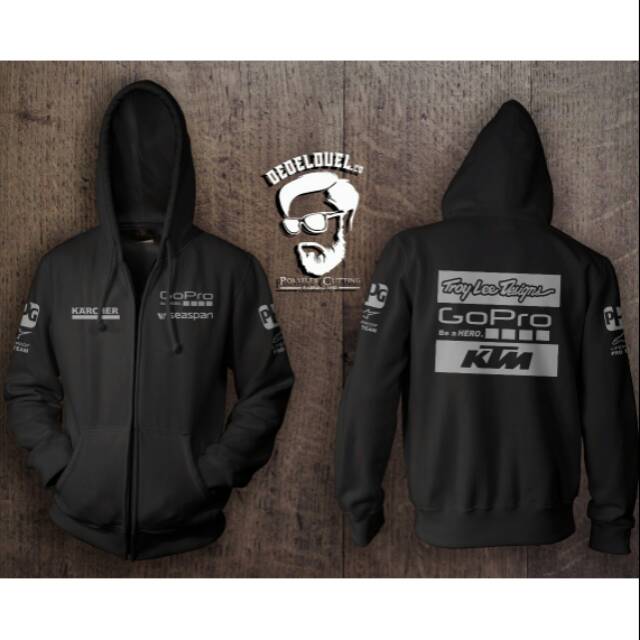 BIG SIZE 3XL 4XL...zipper/sweater/jaket KTM GOPRO MOTOR RACING