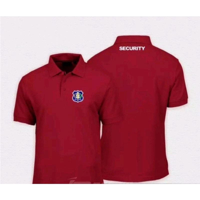 Kaos Security Kaos Kerah Security Kaos Polo Shirt Security Full Bordir.