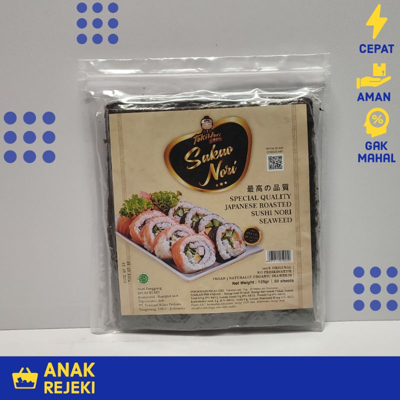 

Sakao Sushi Nori Seaweed Special Grade 50 Sheet Lembar Rumput Laut