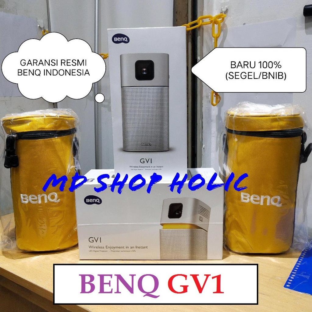 Mini Wireless Projector BenQ GV1 Portable Bluetooth Speaker USB-C HDMI